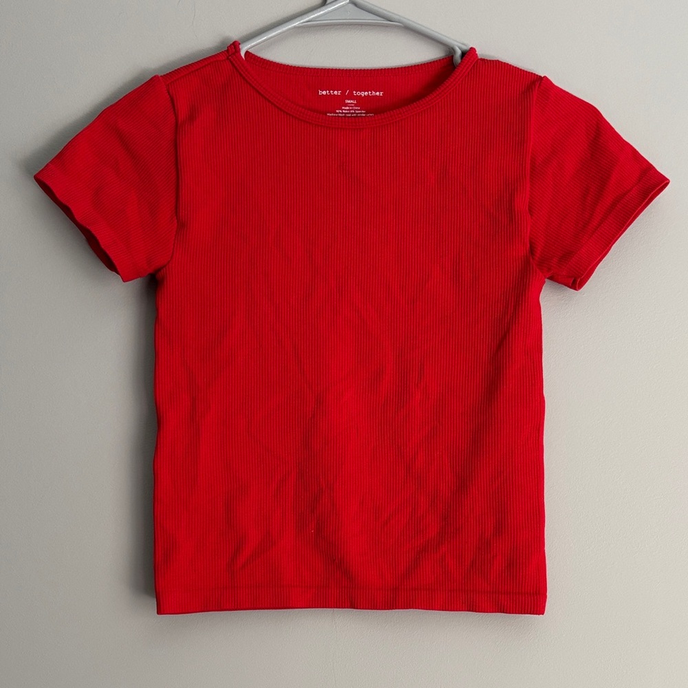 Vibrant Red Short Sleeve Tee